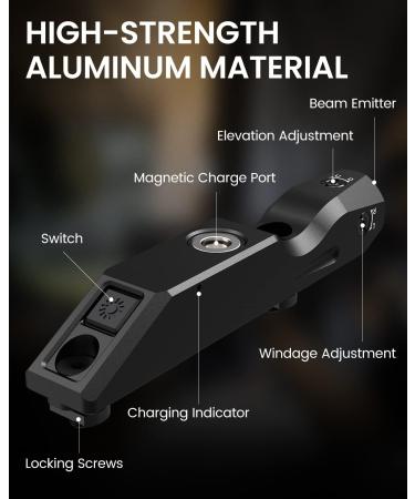 Votatu M4L-G Green Laser Sight for M-Lok Rail | Ultra Low-Profile Tactical Rifle Laser with Strobe | Magnetic Rechargeable - Buy Online on GoSupps.com