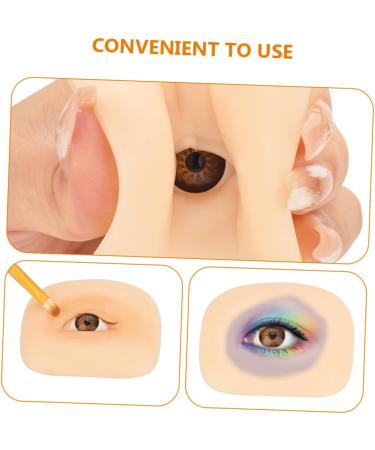 VINTORKY Practical Eye Skin 1 Set Makeup Practice Skin Eyeshadow Eye Makeup Training Skin Thick Eye Makeup Board Portable Mold - Buy Online on GoSupps.com