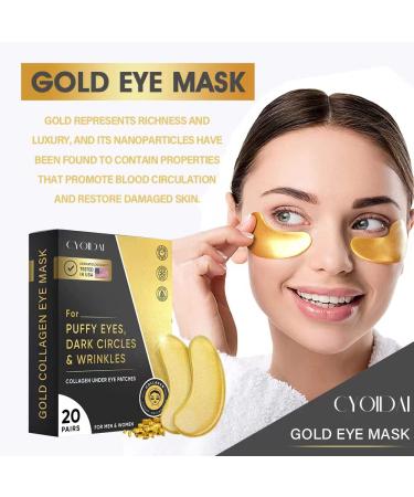 CYOIDAI 24K Gold Under Eye Patches: Reduce Puffy Eyes, Dark Circles, Wrinkles, and Fine Lines - Revitalize and Refresh Your Skin - Buy Online on GoSupps.com