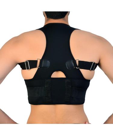 Posture Corrector Deluxe with Magnetic Adjustable Straps - X-Large Black - Buy Online on GoSupps.com