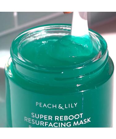 Peach & Lily Super Reboot Resurfacing Mask | 10% AHA 0.5% BHA with Blue Agave and Aloe | Pro-Grade Wash-Off Mask for Clogged Pores, Uneven Skin, Bumps, and Fine Lines | Gentle Acid Treatment for All Skin Types - Buy Online on GoSupps.com