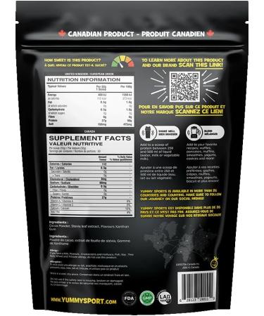 Yummy Sports Whey Protein Powder Isolate - 27g Protein Per Serving - Grass Fed Fast Absorbing Protein - Vegan Zero Sugar Keto Friendly Protein Supplement - 30 Servings 2 LBS - Dark Chocolate - Buy Online on GoSupps.com