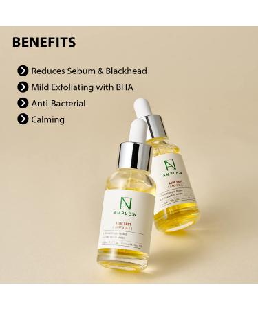 Buy AMPLE:N Acne-Shot Serum - Best Acne Treatment Face Serum for Breakouts Pimples and Skin Repair - Propolis & Keto Acid - Pore Tightening & Sebum Control - 1.01 fl.oz - International Shipping Available - Buy Online on GoSupps.com