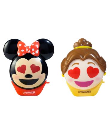 Lip Smacker Disney Minnie Mouse and Beauty And The Beast Belle Emoji Lip Balm Duo Flavored Strawberry Lemonade Bow-nade 2 Pack - Buy Online on GoSupps.com