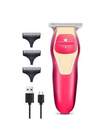 Razors Hair Trimmer Mini Portable Electric Hair Clipper Small Hair Clipper Bald Head Hair Trimmer Barber Haircut Shaver(Fashion Red)