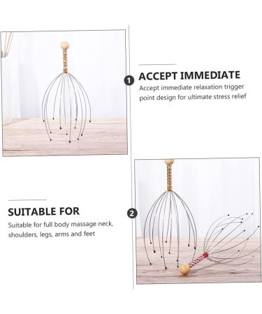 Beaupretty 6-Piece Massager Hand Scrubber & Scalp Massage Brush | Multifunctional Hair Washer Tool & Shampoo Scrubber - Steel & Wood | International Shipping - Buy Online on GoSupps.com