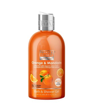 Shower Gel with Aloe Vera. Gentle Moisturizing Body Wash for Soft Supple Skin (Orange Shower Gel 10 fl oz)