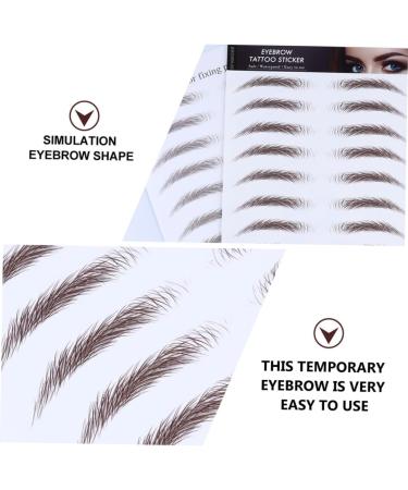 Balacoo 5pcs Eyebrow Stickers Black Stickers Fake Eyebrows Imitation Eyebrow Sticker 4d Shaping Plate 21x15cm Brown - Buy Online on GoSupps.com
