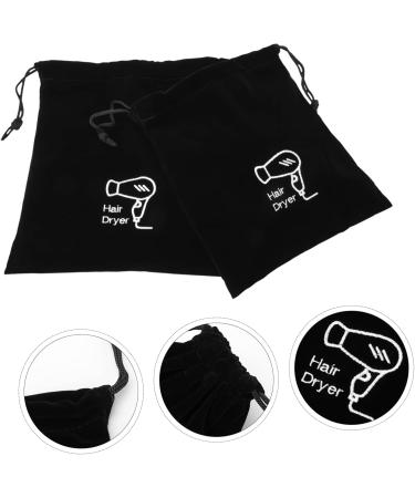FOYTOKI 8 Pcs Storage Bag Hair Dryer Storage Pouch Hair Straightener Bag Hair Dryer Organizer Black Velvet - Buy Online on GoSupps.com
