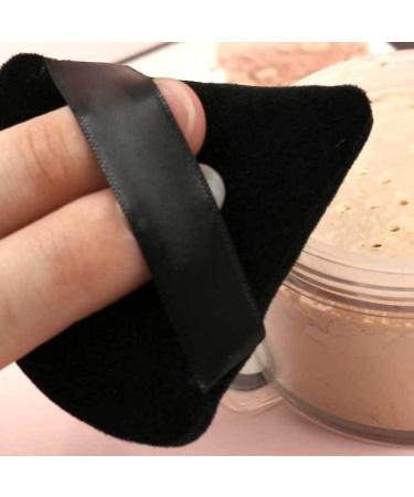 Washable Triangle Shape Powder Puff Mini Cosmetics Soft Cotton Face Powder Lightweight Puff Makeup Tools Beauty Puff Sticking Evenly Cosmetic Tools (Triangle Black_3pcs) - Buy Online on GoSupps.com