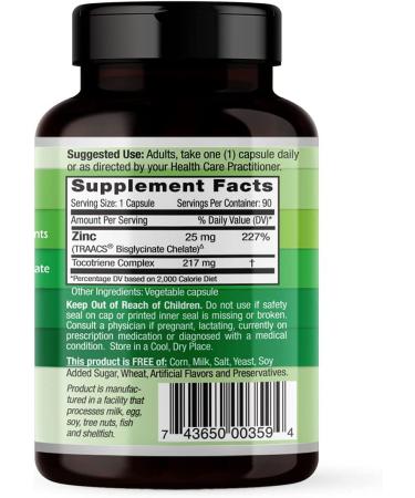 Emerald Laboratories Pure Albion Zinc 25 mg - 90 Veggie Caps for Immune Support - Buy Online on GoSupps.com