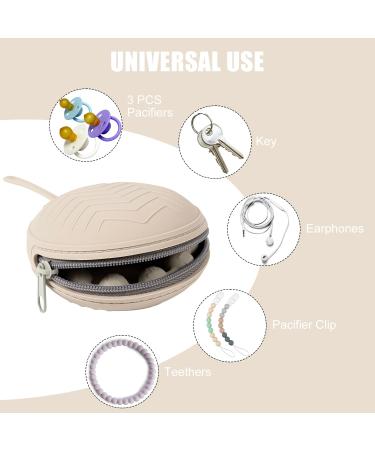 Buy BPA-Free Silicone Pacifier Box 2 Pack - Portable Storage in Gray & Brown Ideal for International Shipping - Buy Online on GoSupps.com