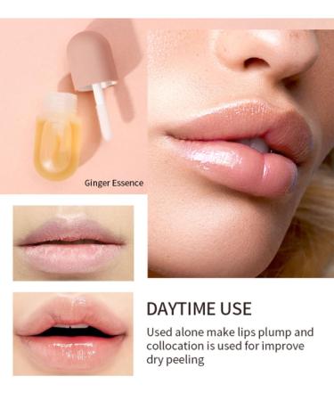2 Pcs Day & Night Lip Plumper Set - Natural Lip Plumping Treatment for Beautiful Fuller Lips - Hydrating Serum to Reduce Fine Lines - Buy Online on GoSupps.com