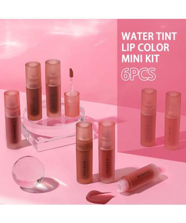 KIMUSE Water Gel Lip Tint Set - 6 Colors | Long Lasting & Hydrating Lip Stains | Lightweight Glossy Lip Makeup - Buy Online on GoSupps.com