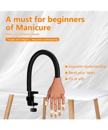Flexible False Fake Nail Training Practice Hand - Manicure DIY Practice Tool - Buy Online on GoSupps.com