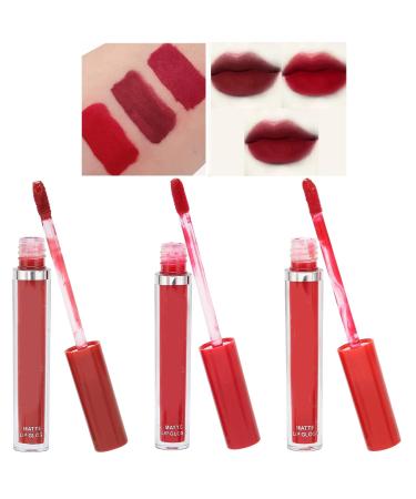 3PC Lipstick Set - Long-Lasting Matte Liquid Lipstick | Waterproof Lip Gloss for Teens | Non-Stick Cup Makeup - Buy Online on GoSupps.com