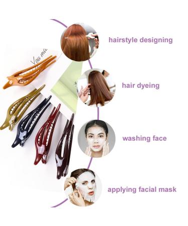 Sewooo 6-Piece Plastic Hair Clip Set | French Combi Clamps & Hairdresser Clips for All Hair Types - International Shipping Available - Buy Online on GoSupps.com