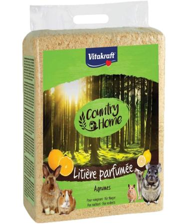 VITAKRAFT - Country Home - Biodegradable Absorbent Litter Citrus Scented with Untreated Soft Wood for Rodents - Neutralizes Odors - 900g