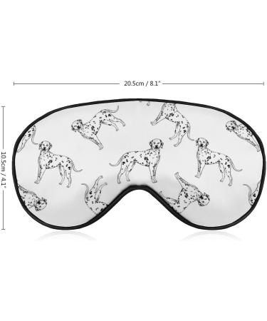 Cute Dalmatian Dog Sleep Mask Eye Cover for Sleeping Blindfold with Adjustable Strap Blocks Light Night Travel Nap for Men Women - Buy Online on GoSupps.com
