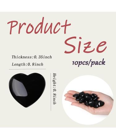 MAIBAOTA Black Obsidian Crystal Healing Crystals Gemstones Pocket Gifts Heart-Shaped Nature Spiritual Energy for Women Men Reiki Divination Balancing Yoga Meditation 10PCS - Buy Online on GoSupps.com