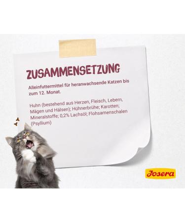 Josera Pat Kitten 16 x 85g | Cereal-Free Super Premium Wet Cat Food with Chicken Carrot & Salmon Oil | Optimal Nutrition for Growing Cats - Buy Online on GoSupps.com