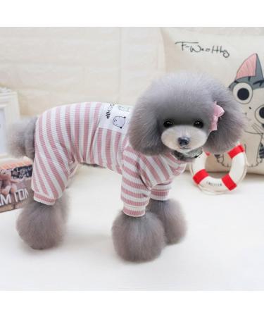 Zunea Strip of Stripes for Small Dogs | Cozy Cotton Sweatshirts & Outfits for Puppies | Autumn Pet Clothing in XXL Pink - Buy Online on GoSupps.com