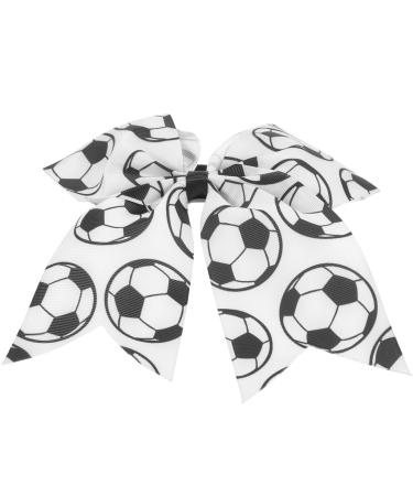 minkissy Elastic Ponytail Holder Soccer Hair Tie Soccer Hair Bow Tie Soccer Hair Accessory for Girl