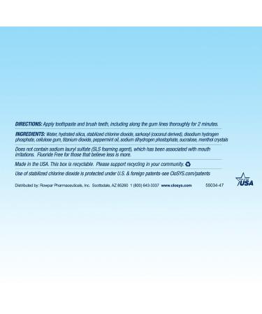 CloSYS Fluoride Free Toothpaste - Travel Size 3.4oz | Gentle Mint TSA Compliant Whitening & Enamel Protection Sulfate Free - International Shipping Available - Buy Online on GoSupps.com