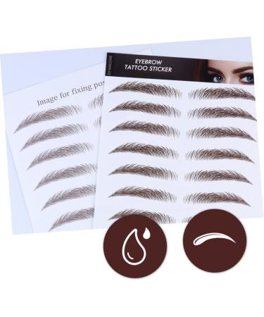 Beatifufu Hair-like Eyebrows 4pcs Eyebrow Stickers Waterproof Eyebrows Water Transfer Eyebrow Sticker Shaper 3d - Buy Online on GoSupps.com