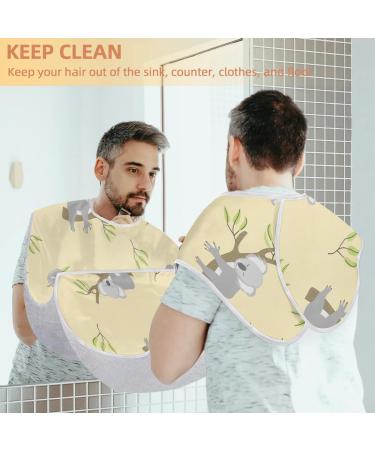Watercolor Koala Beard Bib Apron | Non-Stick Waterproof Beard Hair Catcher for Men | Perfect Grooming Gift with Suction Cups - Buy Online on GoSupps.com