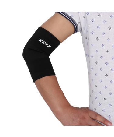 REIZ RZ702 Elastic Elbow Brace Sleeve Support - Black (M) | International Shipping Available - Buy Online on GoSupps.com