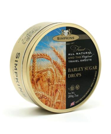 Simpkins Barley Sugar Travel Tin 200g - The Original Travel Tin Manufacturer - All Natural Colours and Flavours - Vegetarian and Vegan Friendly - Gluten and Dairy Free