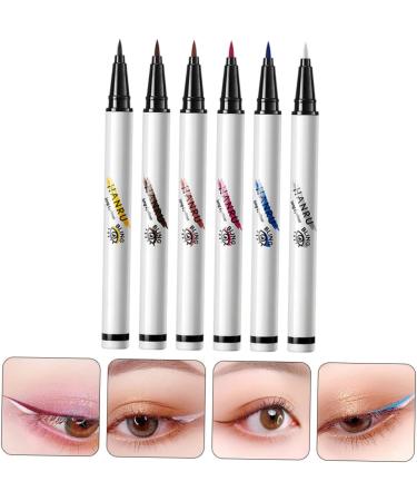 Balacoo 6pcs White Eyeliner Liquid Ultra-fine Felt-tip Eyeliner 4 in One Makeup Pen Liquid Eyeliner Matte - Buy Online on GoSupps.com