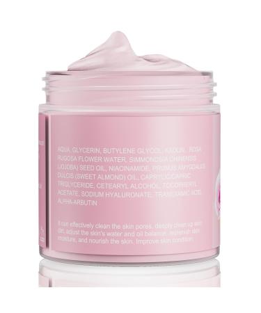 Rose Clay Facial Mask - Reduce Blackheads Kaolin & Collagen Gentle Moisturizing Skincare for Women & Men - 5.29 oz - Buy Online on GoSupps.com