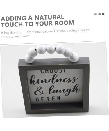 Alipis Office Sign 2pcs Often Kindness& Ornament Rustic Doorplate Block Beaded Farmhouse Bead Hanger- Christmas Wood 14.5X11.5X1.5CMx2pcs Assorted Color 4x2pcs - Buy Online on GoSupps.com