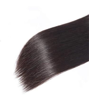 GJBXP 12-inch Straight Wave Natural Black Real Human Hair Bundle Extensions - Pre Plucked Malaysian Remy Wigs for Black Women - Buy Online on GoSupps.com