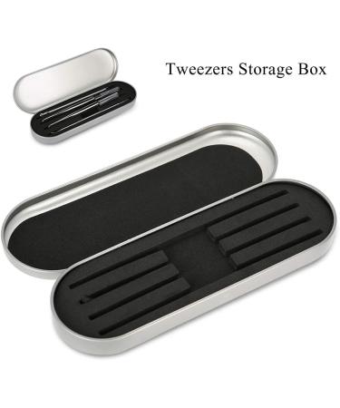 Anggrek Eyelash Tweezers & Organizing Case - Premium Makeup Tool for Lash Extensions (Silver) - Buy Online on GoSupps.com