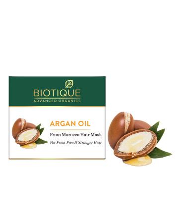 Biotique Argan Oil Hair Mask 175g - Frizz-Free & Stronger Hair | Moroccan Formula - Buy Online on GoSupps.com