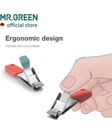 MR.GREEN Compact Foldable Nail Clippers with Key Chain - Portable Fingernail Cutter and Manicure Tool in Red - Buy Online on GoSupps.com