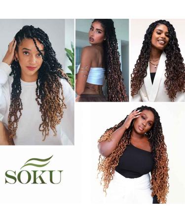 SOKU Passion Twist Crochet Hair 26 Inch - 5 Packs Pre-Twisted Senegalese Twist Crochet Hair | Bey-Blonde Majesty Twist | Pre-Looped Synthetic Dreadlocks for Black Women - Buy Online on GoSupps.com