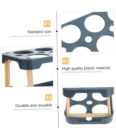 Mikikit Box Egg Carton Eggs Basket Drawers Egg Tray Packaging Egg Storage Case Side Door Egg Grid re-usable Blue 22.3X10.1X8.9CM - Buy Online on GoSupps.com