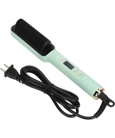 Hair Straightener Brush - Negative Ion Technology for Effortless Styling | International Shipping Available (Green - Buy Online on GoSupps.com