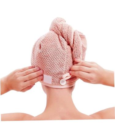 Buy 2-Pack Microfiber Hair Towel Wraps - Quick Drying Pink & Beige Bath Hair Towels for Effortless Hair Care - Buy Online on GoSupps.com
