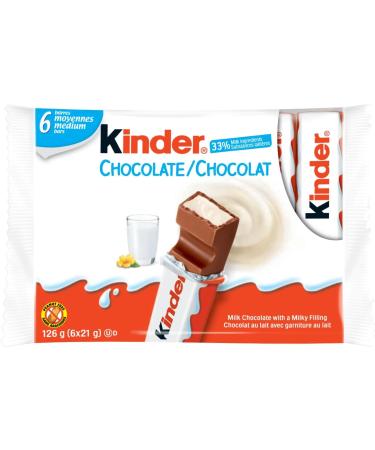 Kinder Bueno Chocolate and Hazelnut Cream Candy Bars 20 Packs & KINDER CHOCOLATE/CHOCOLAT bar Single Bars Milk Chocolate Candy bar with a Milky Filling 6-Pack - Buy Online on GoSupps.com
