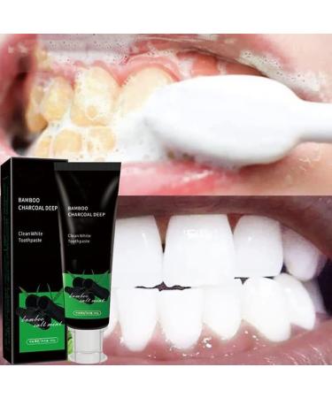 2pcs Activated Charcoal Toothpaste Deep Cleaning Yanjiayi Clean White Bamboo Charcoal Toothpaste for Removing Tooth Stains Fresh Breath - Buy Online on GoSupps.com