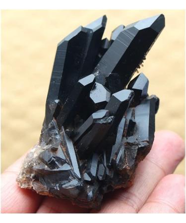Stone Crafts Clear Natural Beautiful Black Quartz Crystal Cluster Specimen Crystals and Stones Stone Crystal Reiki - Buy Online on GoSupps.com