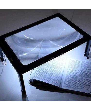 Magnifying Glass Reading Magnifying Glass Hands Free Full Page Illuminated Magnifier 3X with 4 Led Light Lamp Neck Hang Reading Magnifying Glass Safehappy - Buy Online on GoSupps.com