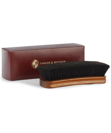 Langer & Messmer Horsehair Shoe Polishing Brush - Dark Black | Premium Shoe Care Accessory - Buy Online on GoSupps.com