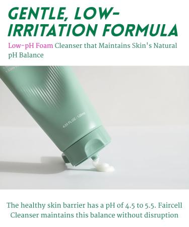 Faircell Clearly Perfect Cleanser 4.05 oz - Vegan Low-pH Foam Cleanser with Tea Tree & Camellia Extracts | Gentle Deep Cleansing | Korean Skin Care - International Shipping - Buy Online on GoSupps.com