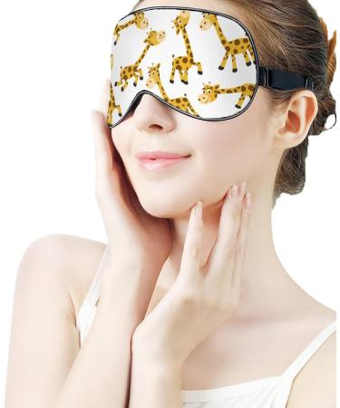 SEPTYK Cute Cartoon Giraffe Sleep Mask - Soft Eye Eyepatch for Men Women & Kids - Perfect for Travel & Sleep - Buy Online on GoSupps.com